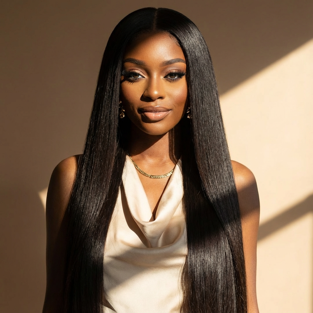 Straight hair extensions