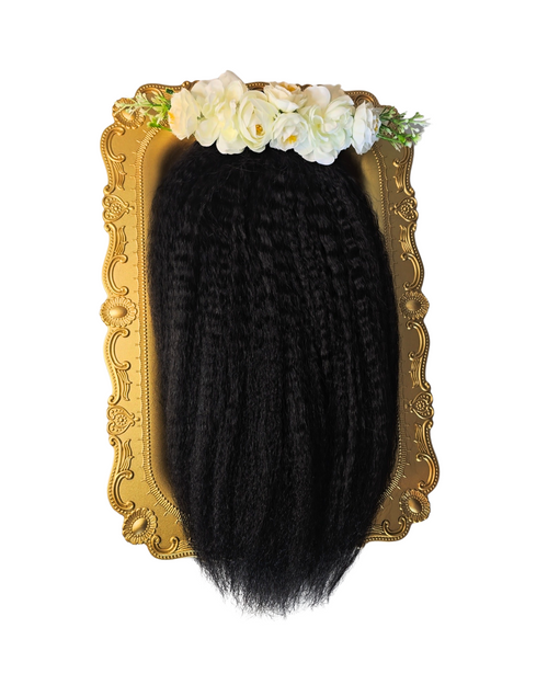 Luxury Kinky straight hair clip-ins 7PCS