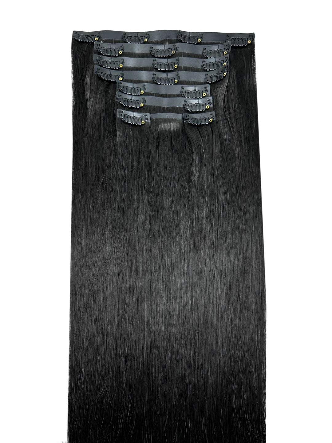 Natural Straight Clip-In Extensions (7PCS) – Premium Virgin Hair