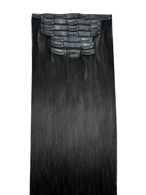 Natural straight clip-in extensions 7PCS