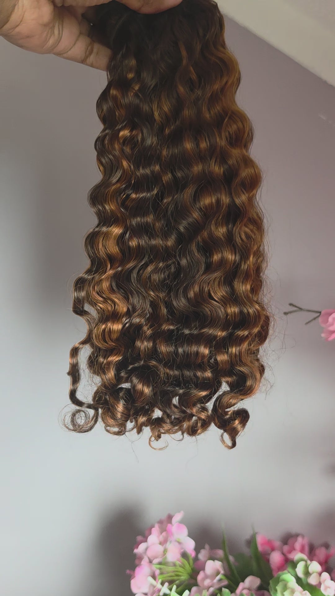 Toffee 'Ayana' Burma Curly Hair Extensions