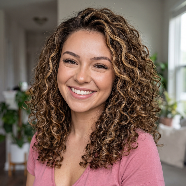 Honey 'Ayana' Burma Curly Hair Extensions