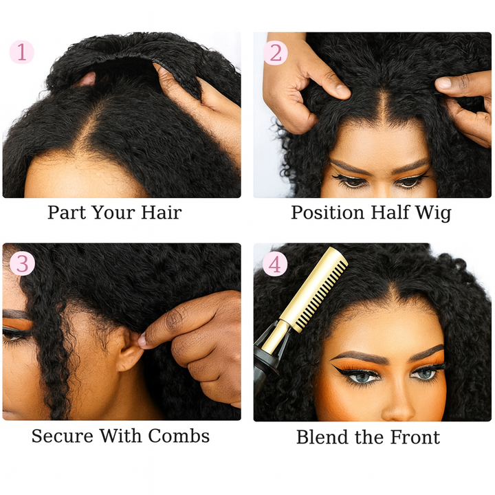 Cambodian Curly Flip over wig