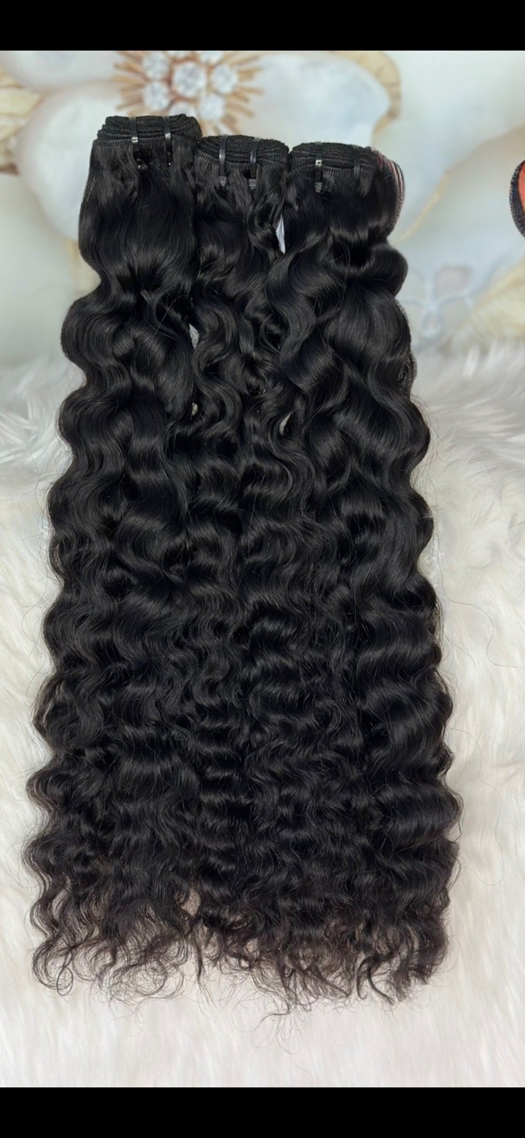 Raw Indian wavy hair extensions