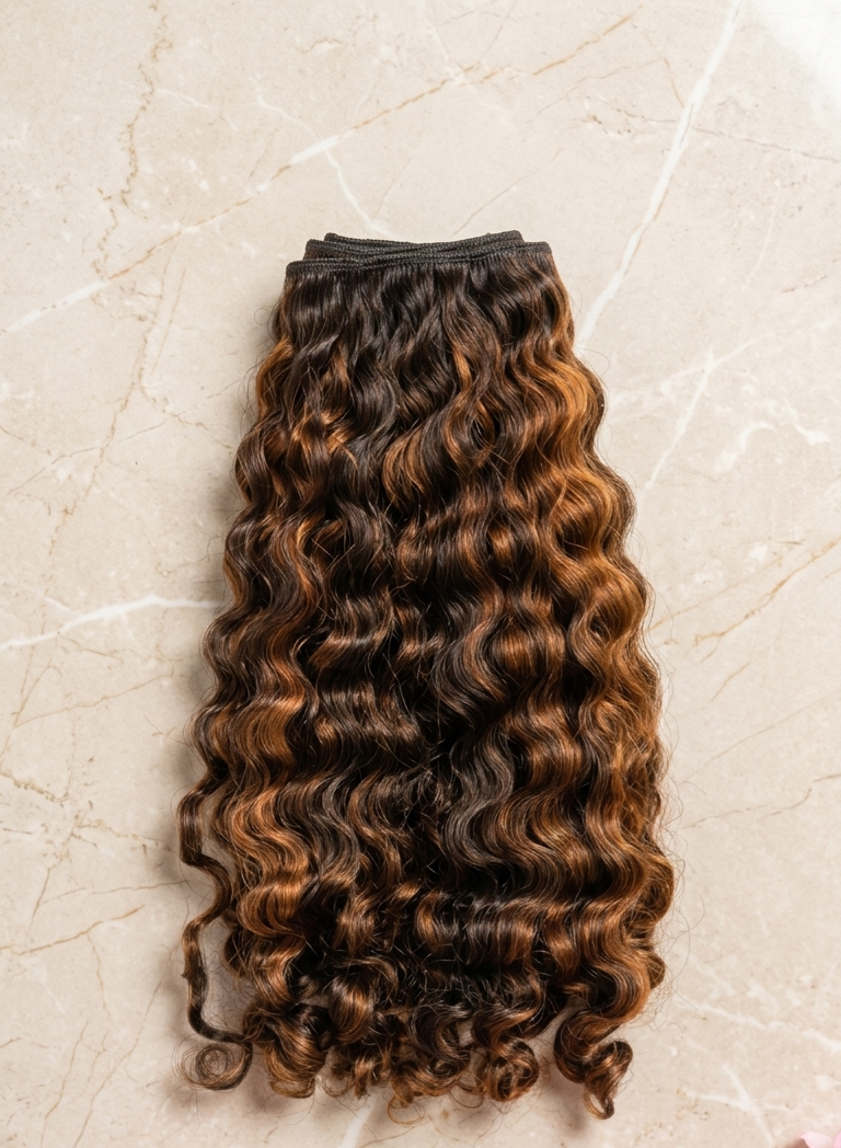 Toffee 'Ayana' Burma Curly Hair Extensions